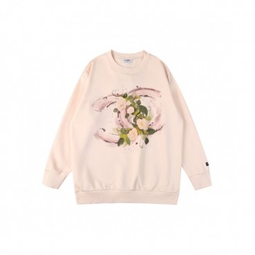 Chanel  Womens Crew-neck Logo Cotton Tshirts Ivory 