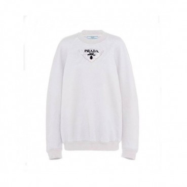 Prada  Mens Crew-neck Cotton Tshirts White 