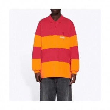 Balenciaga  Mens Logo Crew-neck Cotton Tshirts 
