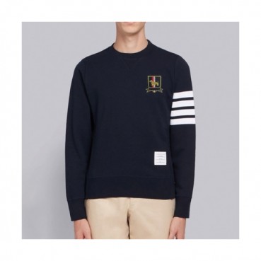 [톰브라운]Thom Browne 2021 Mens Strap Crew-neck Cotton Tshirts 