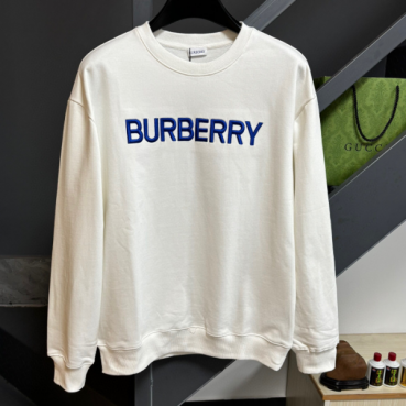 버버리 남성 크루넥 화이트 맨투맨 - Burberry Mens White Tshirts 