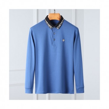 [디올]Dior 2020 Mens Logo Casual Cotton Polo Tshirts - 디올 2020 남성 로고 캐쥬얼 코튼 폴로 긴팔티 Dio0838x.Size(m 
