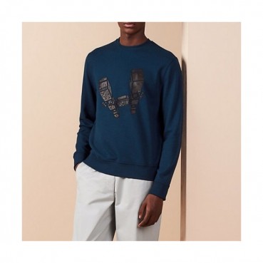 Hermes 2020 Mens Crew-neck Casual Cotton Tshirts
