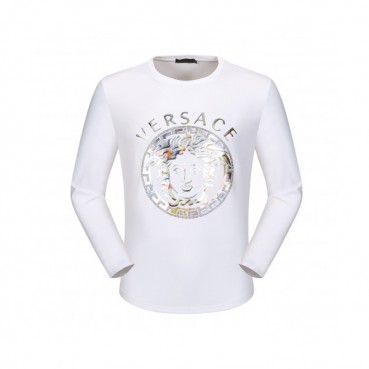 Versace 2020 Mens Medusa Crew-neck Silket Tshirts 