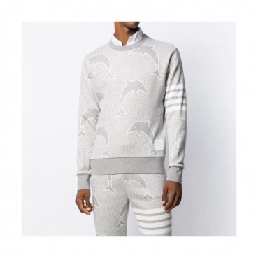 [톰브라운]Thom Browne 2020  Mens Strap Crew-neck Cotton Tshirt 