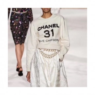 [샤넬]Chanel 2020 Womens Crew-neck Logo Cotton Tshirts 