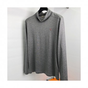Hermes 2020 Mens Cotton Turtle-neck Tshirt 