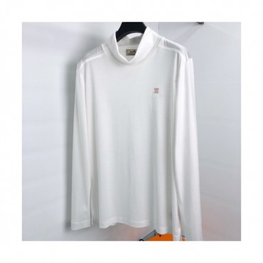 Hermes 2020 Mens Cotton Turtle-neck Tshirt 