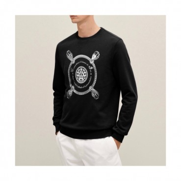 Hermes 2020 Mens Crew-neck Casual Cotton Tshirts