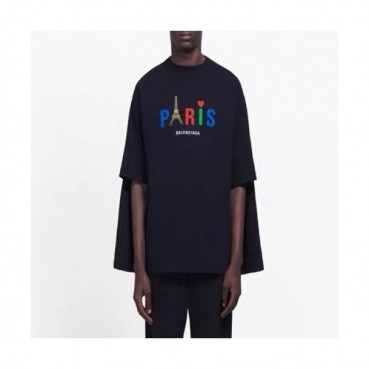 [발렌시아가]Balenciaga 2020 Mens Logo Crew-neck Cotton Tshirts 