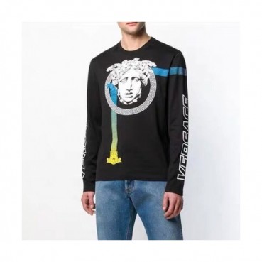 [베르사체]Versace 2020 Mens Medusa Logo Crew-neck Cotton Tshirts 