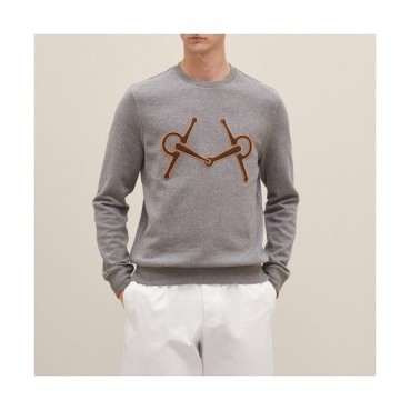 Hermes 2020 Mens Crew-neck Casual Cotton Tshirts