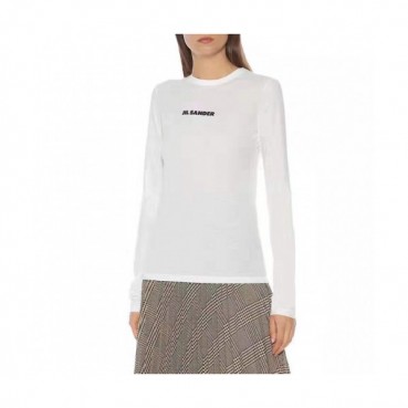 Jil Sander 2019 Womens Basic Crew-neck Cotton Tshirts  