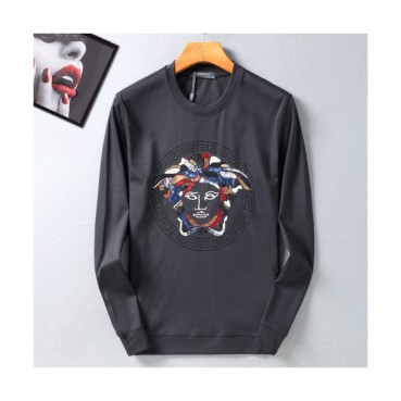 Versace 2019 Mens Medusa Crew-neck Silket Tshirt 