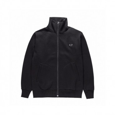 Cdgplay 2019 Unisex Logo Cotton Zip-up Tshirts 