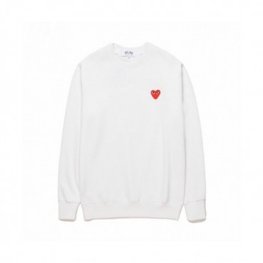 Cdgplay 2019 Unisex Print Heart Cotton Tshirts - 꼼데가르송 남/녀 프린트 하트 코튼 기모 긴팔티 