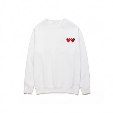 Cdgplay 2019 Unisex Print Heart Cotton Tshirts - 꼼데가르송 남/녀 프린트 하트 코튼 기모 긴팔티 