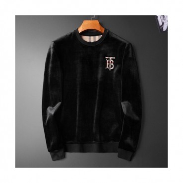 [버버리]Burberry 2019 Mens Logo Casual Velvet Tshirts - 버버리 2019 남성 로고 캐쥬얼 벨벳 맨투맨 Bur01757x.Size(l 