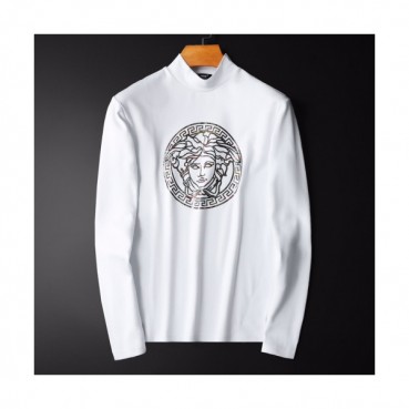 Versace 2019 Mens Medusa Logo Turtle-neck Tshirt 
