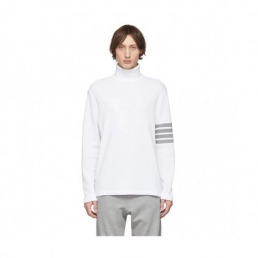 Thom Browne 2019  Mens Strap Turtle-neck Cotton Tshirt 