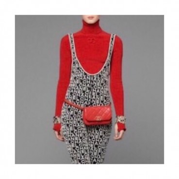 Chanel 2019 Womens Turtle-neck Logo Wool Tshirts 