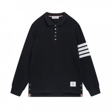 Thom Browne 2025  Mens Strap Polo Tshirt - 톰브라운 2025 남성 스트랩 폴로 긴팔티 Thom0412x.Size(m 