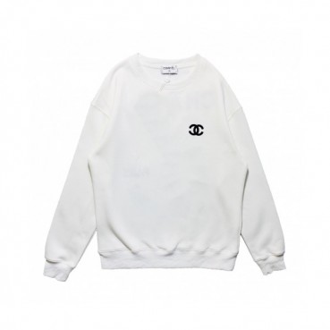 Chanel 2019 Mm/Wm Crew-neck Logo Cotton Tshirts 