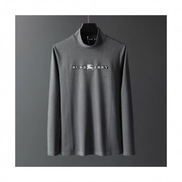 Burberry 2019 Mens Logo Cotton Turtle-neck Tshirt 