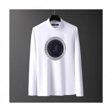 Versace 2019 Mens Medusa Logo Turtle-neck Tshirt 