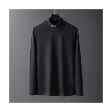 Chanel 2019 Mens Turtle-neck Logo Cotton Tshirts 