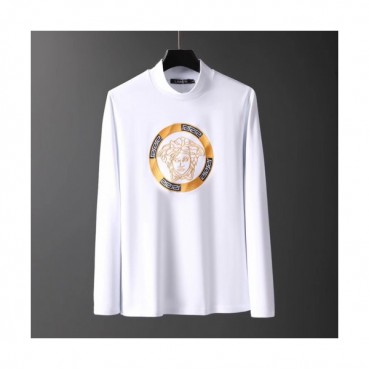 Versace 2019 Mens Medusa Logo Turtle-neck Tshirt 