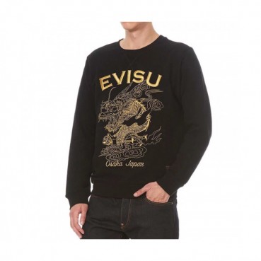 Evisu Mens Embroidery Evisukuro Casual Man-to