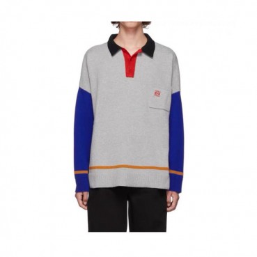 Loewe 2019 Mens Logo Wool Polo Tshirt - 로에베 2019 남성 로고 울 긴팔티 Loe0090x.Size(s 