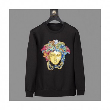 Versace 2019 Mens Medusa Logo Crew-neck Tshirt 