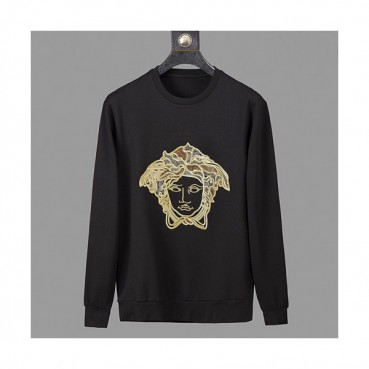 Versace 2019 Mens Medusa Logo Crew-neck Tshirt 