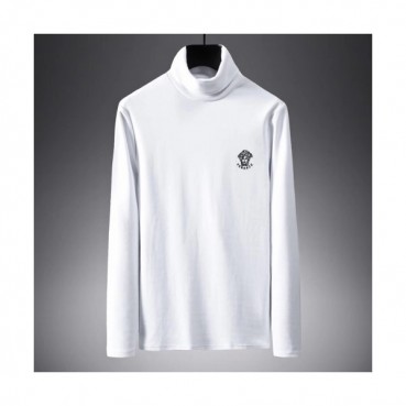 Versace 2019 Mens Cotton Turtle-neck Tshirt 
