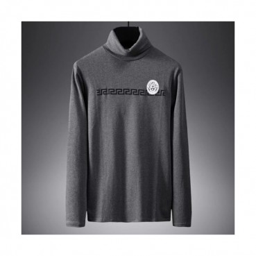 Versace 2019 Mens Cotton Turtle-neck Tshirt 