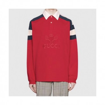 Gucci 2019 Mens Logo Cotton Polo Tshirt - 구찌 2019 남성 로고 코튼 폴로 긴팔티 Guc01274x.Size(s 