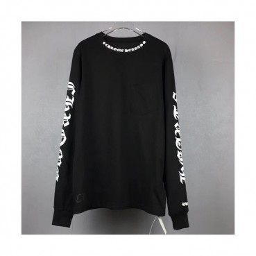 Chrome Hearts 2019 Mm/Wm Logo Cotton T Shirt  - 크롬하츠 2019 남자 로고 울프 코튼 긴팔티셔츠 CHRTS0013.Size(S