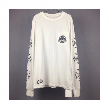Chrome Hearts 2019 Mm/Wm Logo Cotton T Shirt  - 크롬하츠 2019 남자 로고 울프 코튼 긴팔티셔츠 CHRTS0012.Size(S