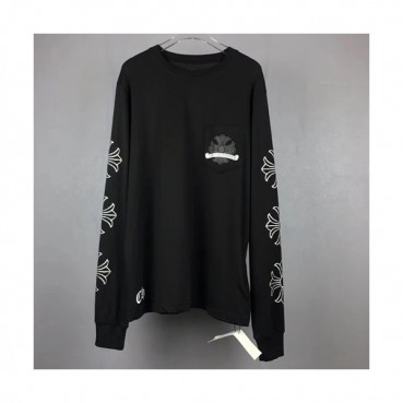 Chrome Hearts 2019 Mm/Wm Logo Cotton T Shirt  - 크롬하츠 남자 로고 울프 코튼 긴팔티셔츠 CHRTS0011.Size(S