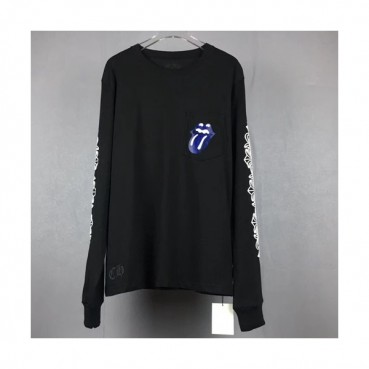 Chrome Hearts 2019 Mm/Wm Logo  Cotton T Shirt  - 크롬하츠 남자 로고 울프 코튼 긴팔티셔츠 CHRTS0010.Size(S