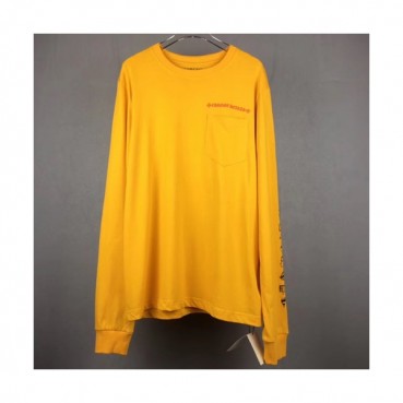 Chrome Hearts 2019 Mm/Wm Logo  Cotton T Shirt  - 크롬하츠 남자 로고 울프 코튼 긴팔티셔츠 CHRTS0007.Size(S