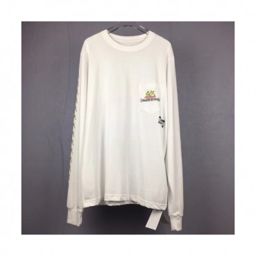 Chrome Hearts 2019 Mm/Wm Logo  Cotton T Shirt  - 크롬하츠 남자 로고 울프 코튼 긴팔티셔츠 CHRTS0005.Size(S