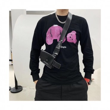 Palm Angels 2019 Mens  Logo Cotton Long  T Shirt - 팜 엔젤스 남성 로고 코튼 긴팔 티셔츠  Palts0009.Size(s 