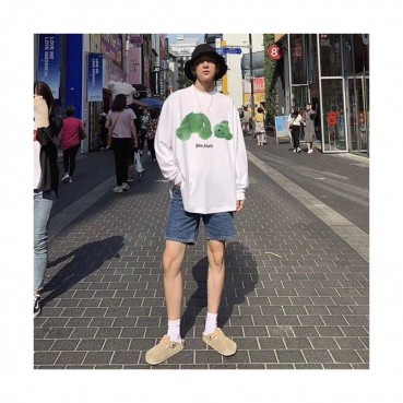 Palm Angels 2019 Mens  Logo Cotton Long  T Shirt - 팜 엔젤스 남성 로고 코튼 긴팔 티셔츠  Palts0008.Size(s 