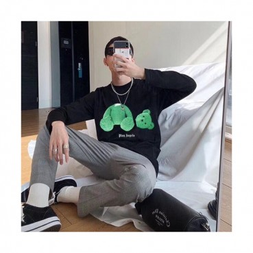 Palm Angels 2019 Mens  Logo Cotton Long  T Shirt - 팜 엔젤스 남성 로고 코튼 긴팔 티셔츠  Palts0008.Size(s 