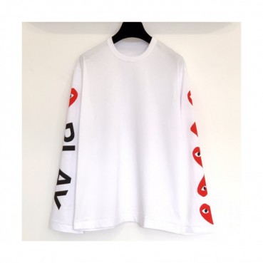 Cdgplay 2019 Mens Print Heart Tshirt - 꼼데가르송 남성 프린트 하트 긴팔티 