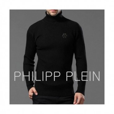 Philipp Plein 2019 Mens plate corrugated turtleneck - 필립플레인 남성 플레이트 골지 터틀넥 Phi0023x.Size(m 
