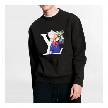 루이비통 남성 모던 블랙 맨투맨 - Louis vuitton Mens Black Tshirts 
